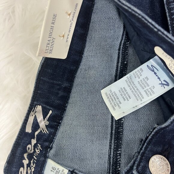 Seven7 Women's Ultra High Rise Ankle Skinny Exposed Button Front Jeans Sz 16 NWT - Picture 11 of 12
